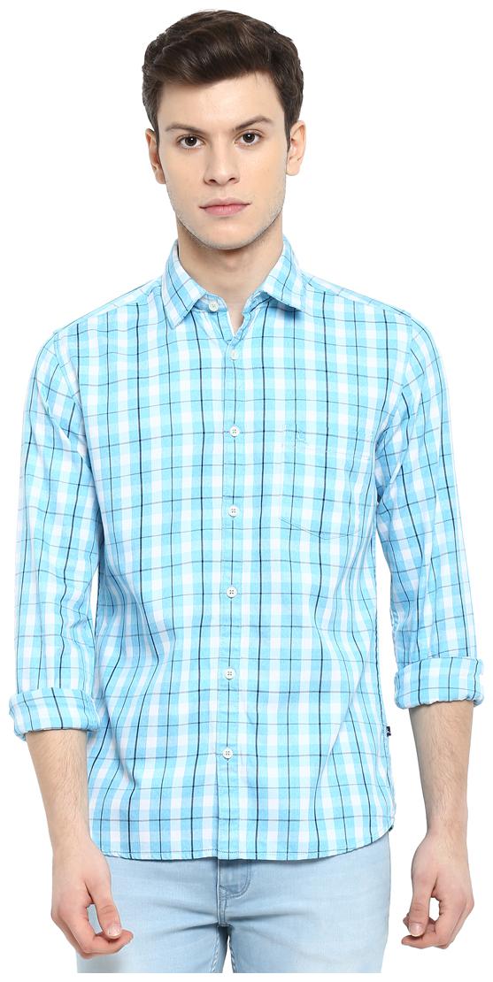 

Parx Men Green Checked Slim Fit Casual Shirt