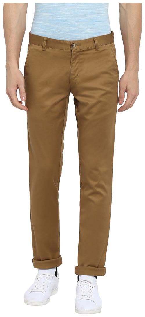

Parx Men Beige Solid Tapered fit Regular trousers