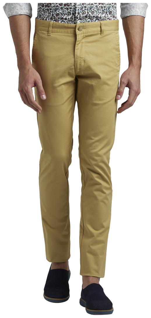 

Parx Men Beige Solid Tapered fit Regular trousers