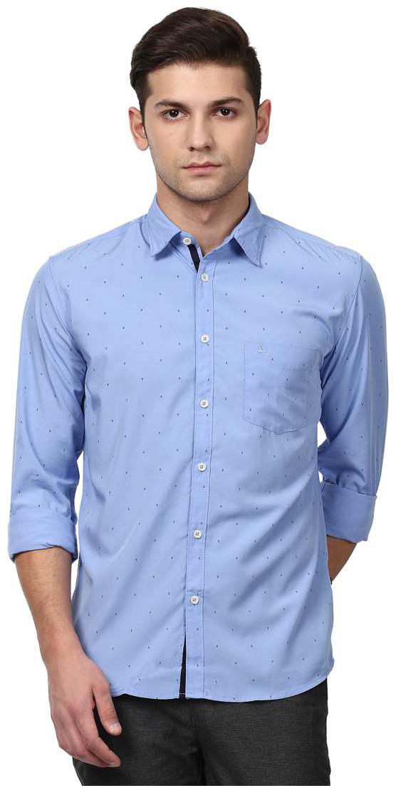 

Parx Men Blue Solid Regular Fit Casual Shirt
