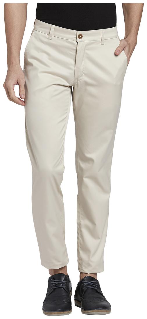 

Parx Men Beige Solid Slim fit Regular trousers
