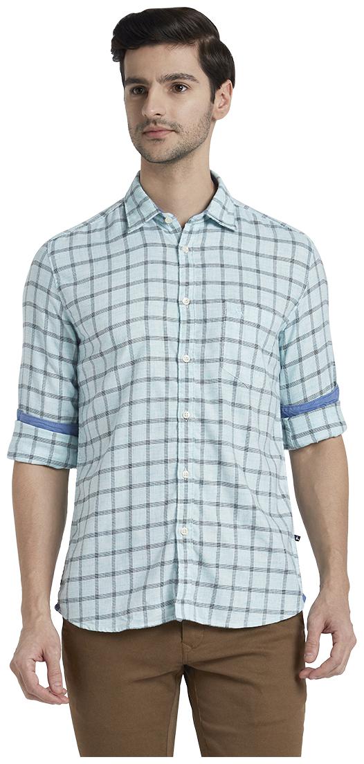 

Parx Men Green Checked Slim Fit Casual Shirt