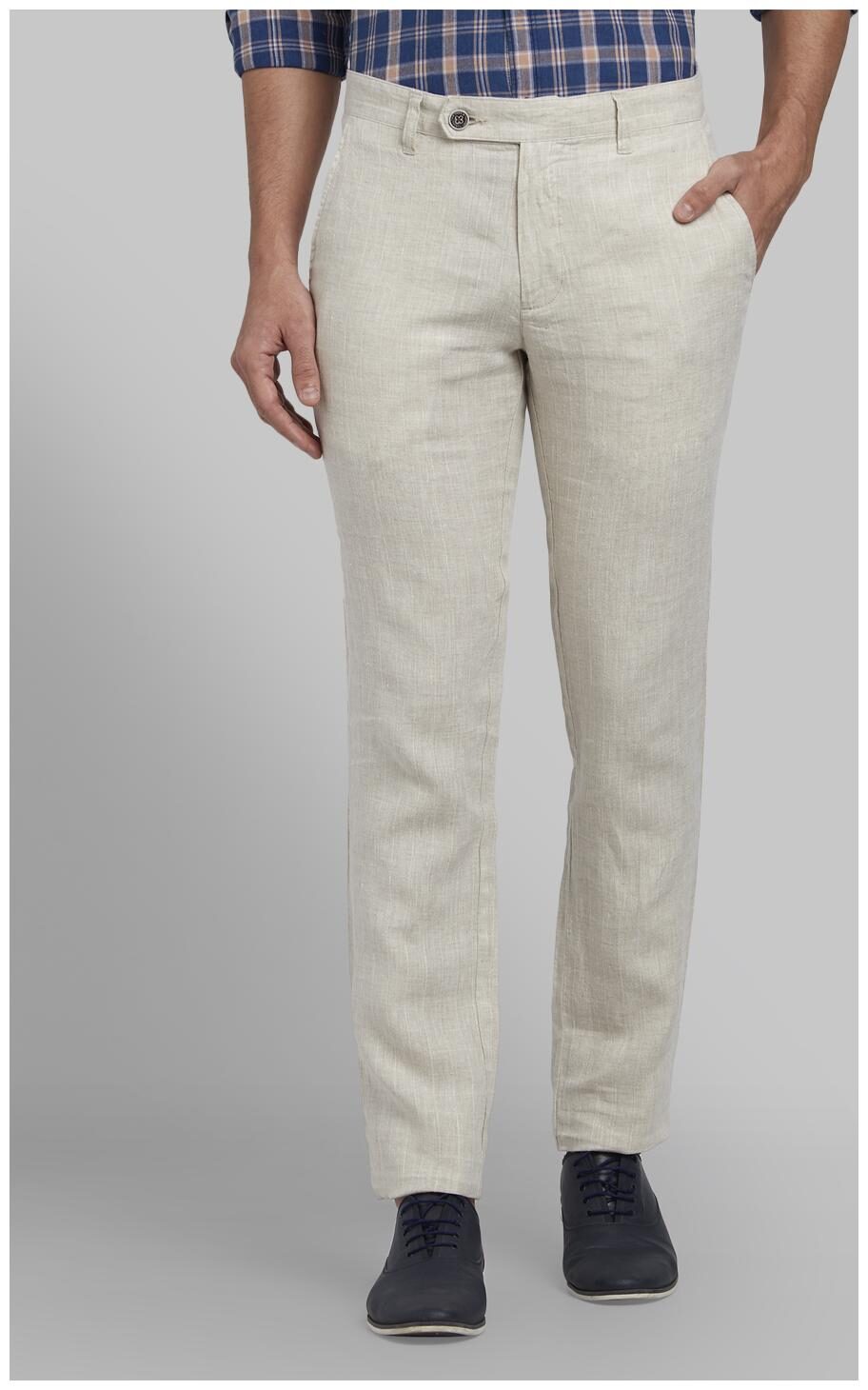 

Parx Men Grey Solid Slim fit Regular trousers