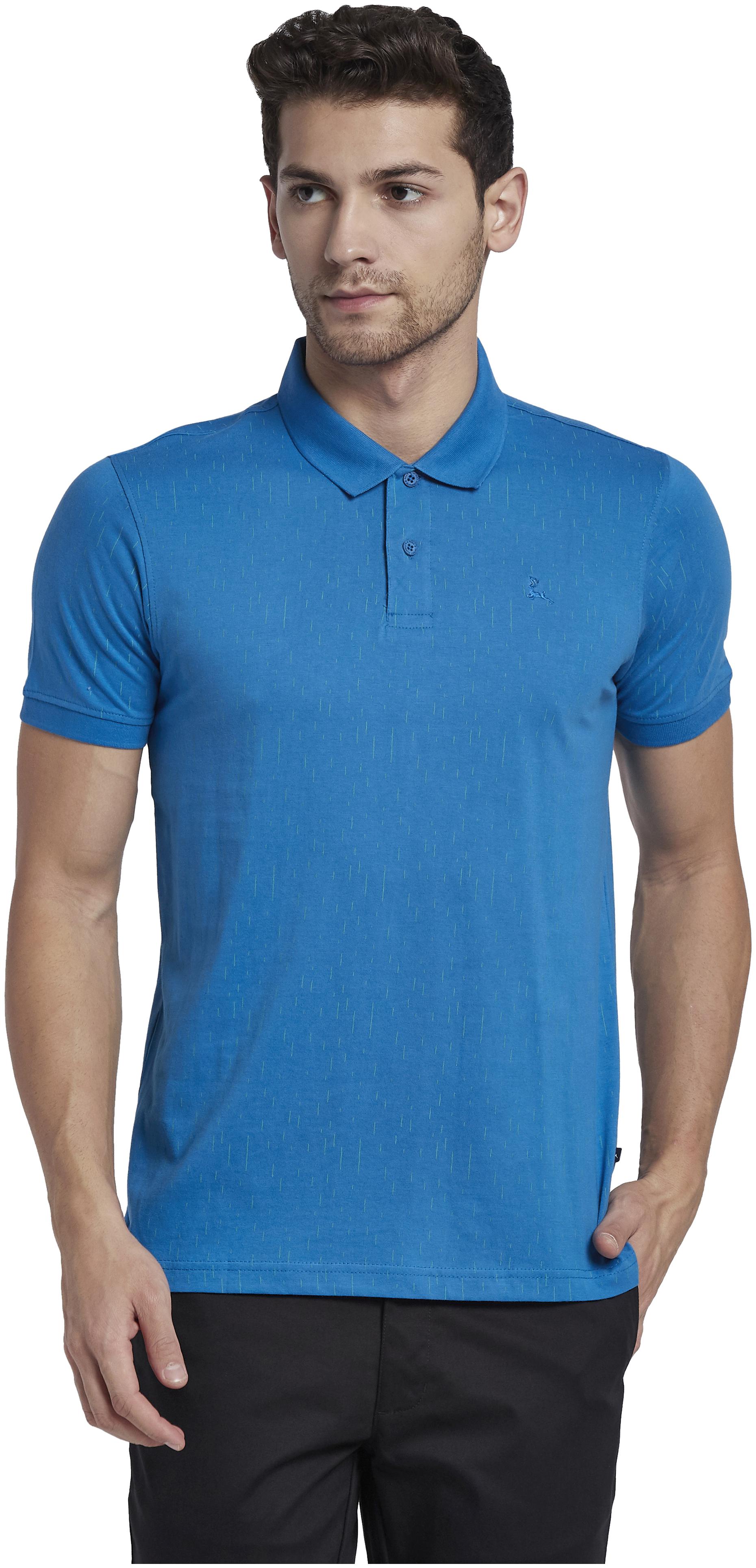 

Parx Men Blue Regular fit Cotton Polo collar T-Shirt - Pack Of 1