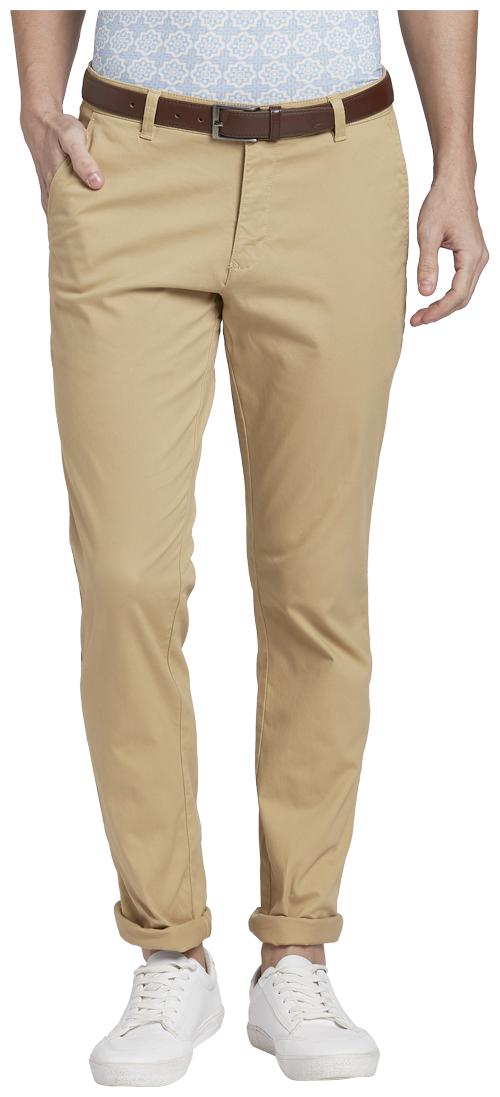 

Parx Men Brown Solid Tapered fit Regular trousers