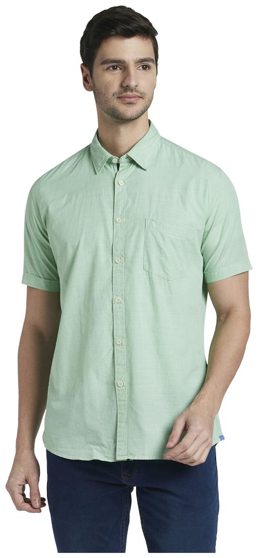 

Parx Men Green Vertical Stripes Slim Fit Casual Shirt