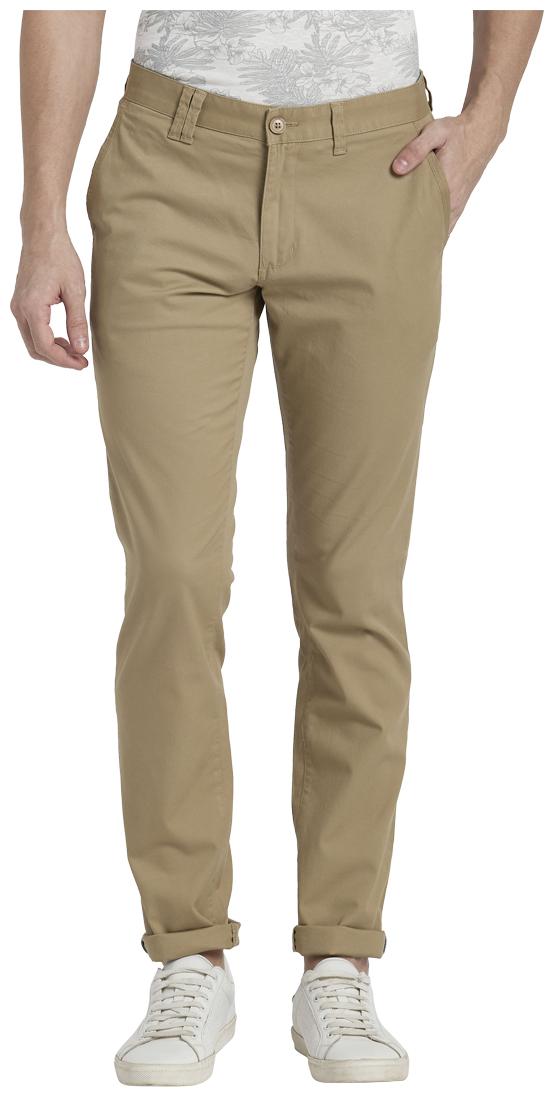 

Parx Men Brown Solid Tapered fit Regular trousers