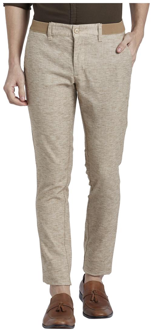 

Parx Men Brown Solid Tapered fit Regular trousers
