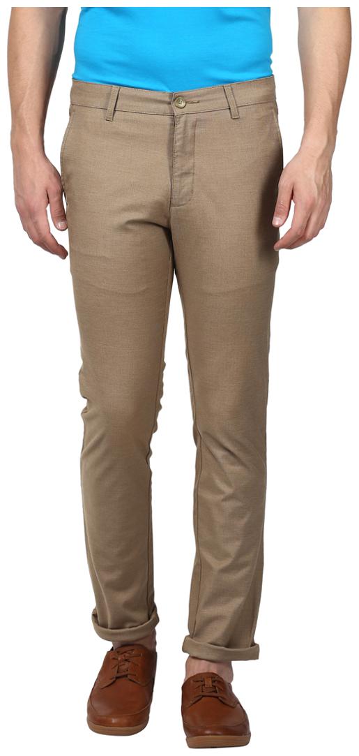 

Parx Men Brown Solid Slim fit Chinos