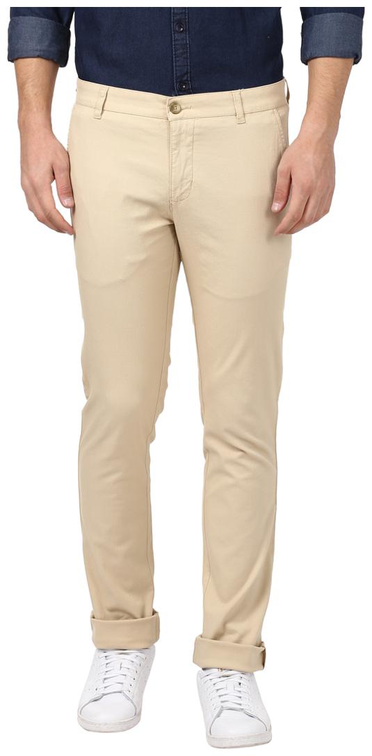 

Parx Men Brown Solid Regular fit Regular trousers