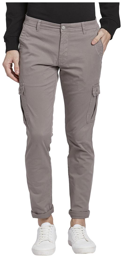 

Parx Men Grey Solid Tapered fit Regular trousers