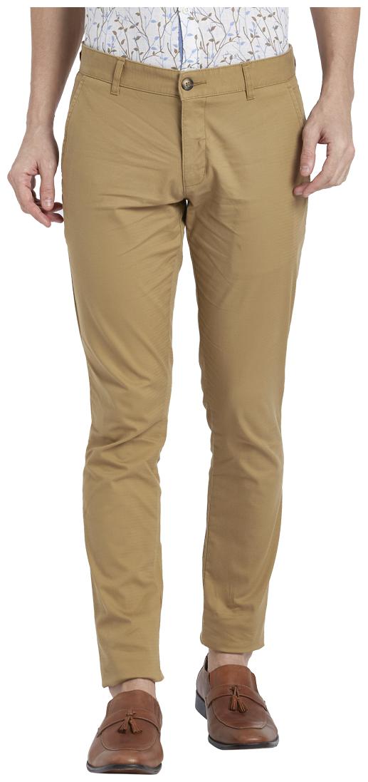 

Parx Men Brown Solid Tapered fit Regular trousers