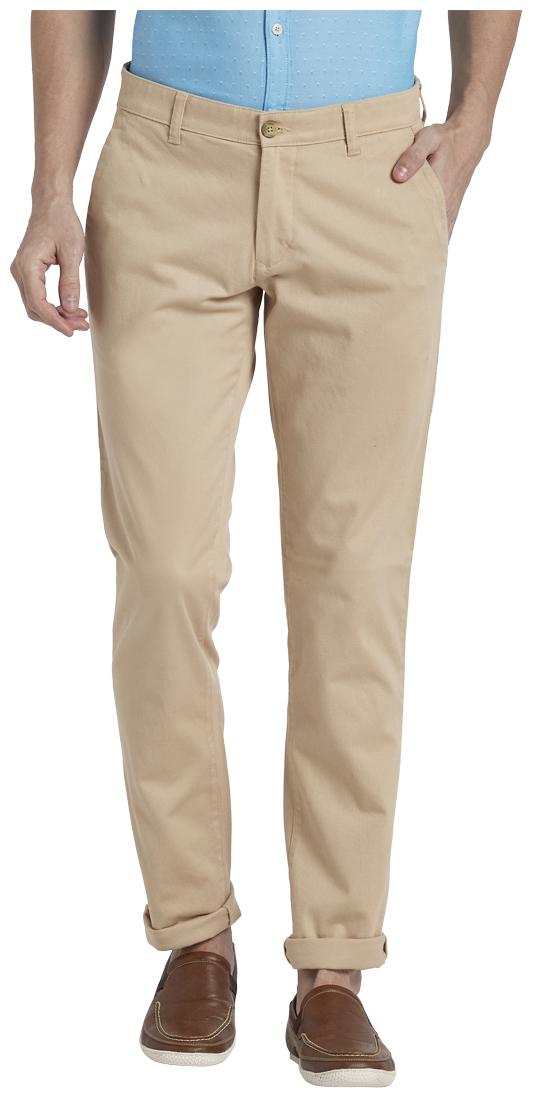 

Parx Men Brown Solid Tapered fit Regular trousers