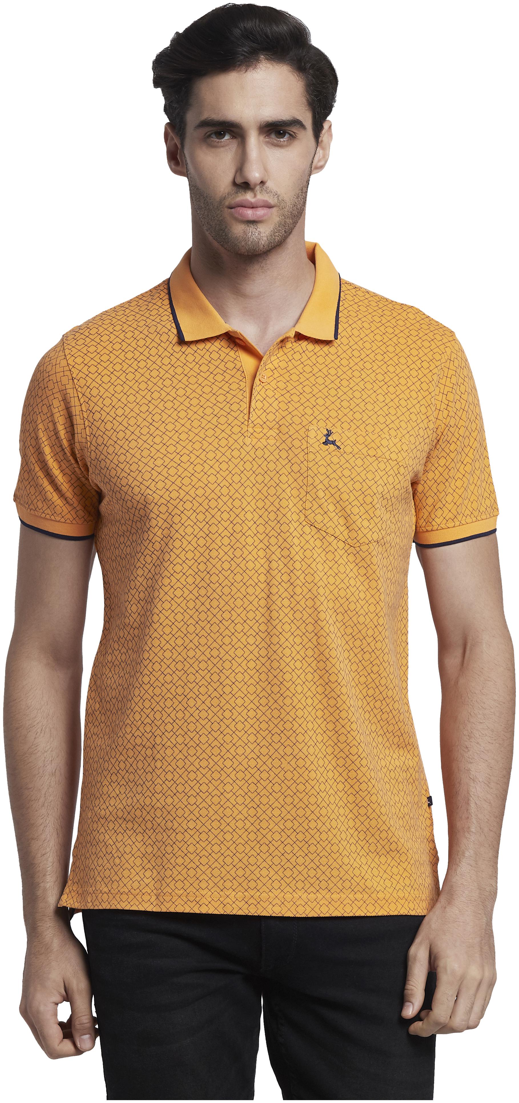 

Parx Men Yellow Regular fit Cotton Polo collar T-Shirt - Pack Of 1