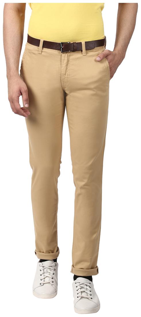 

Parx Men Beige Solid Regular fit Regular trousers