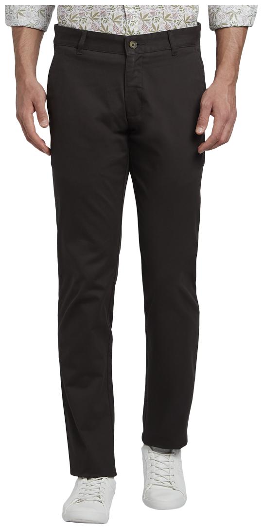 

Parx Men Brown Solid Tapered fit Regular trousers