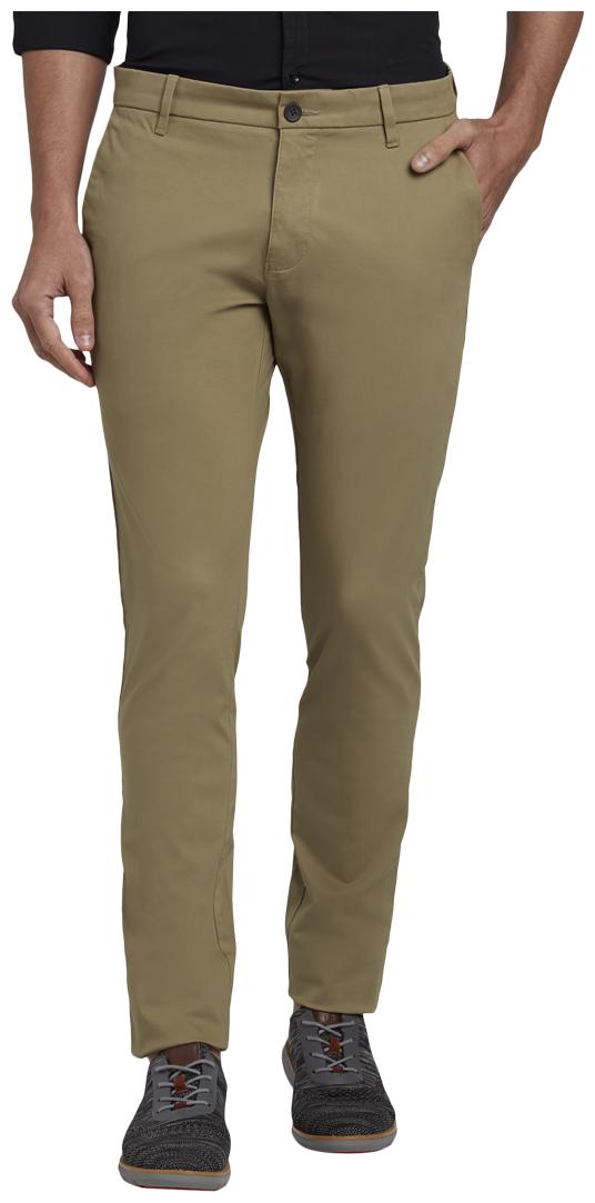 

Parx Men Brown Solid Slim fit Regular trousers
