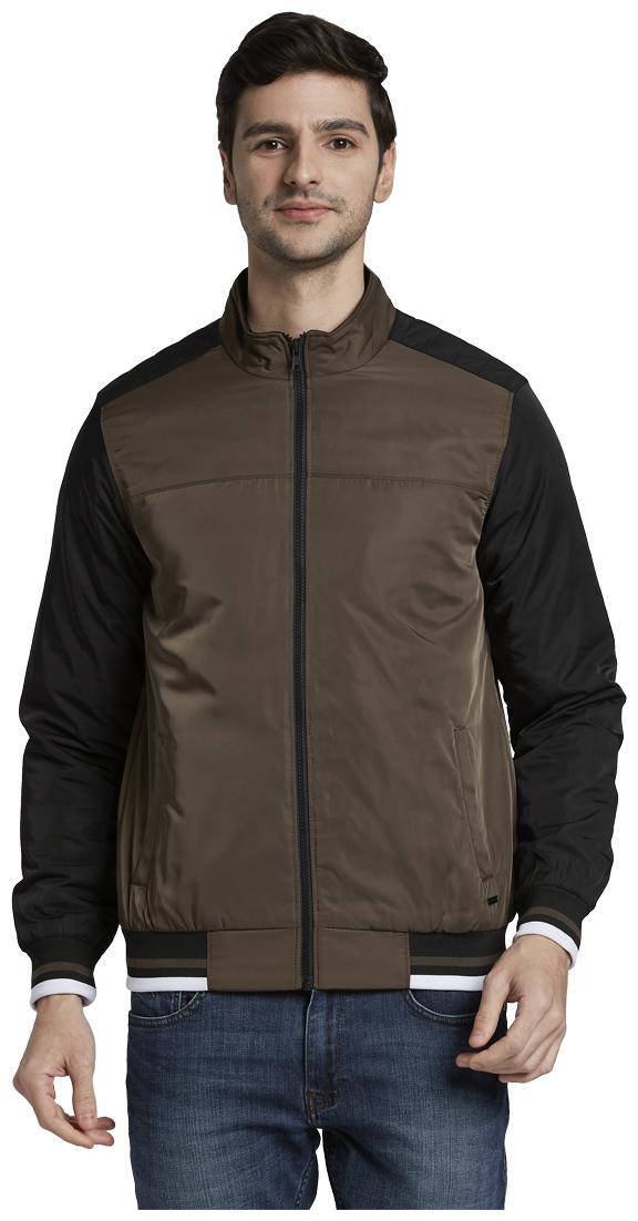 

Parx Men Colorblocked Jackets Brown