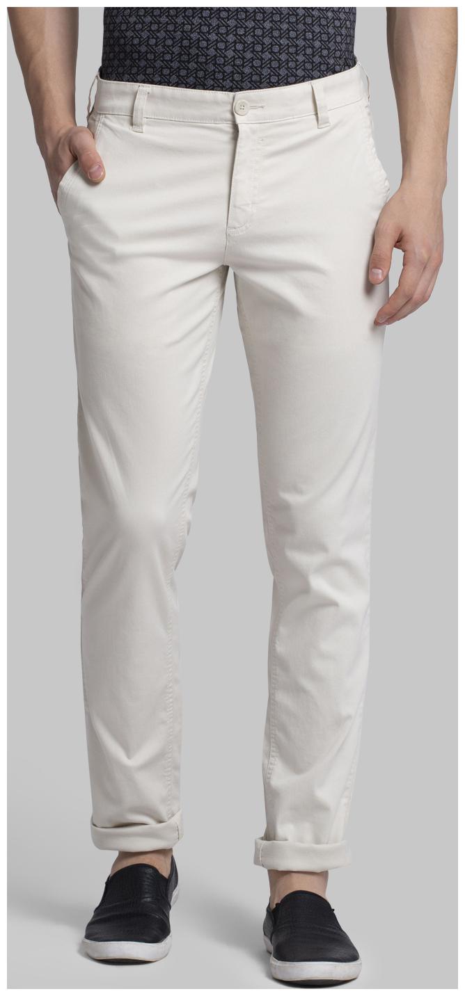 

Parx Men Beige Solid Tapered fit Wrinkle free Regular trousers
