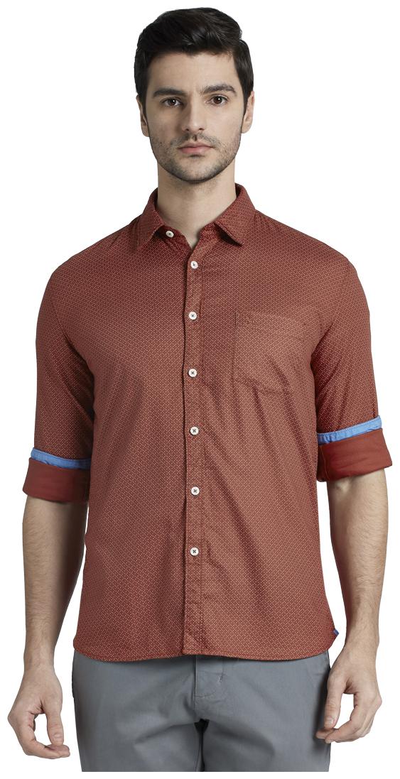 

Parx Men Red Solid Regular Fit Casual Shirt