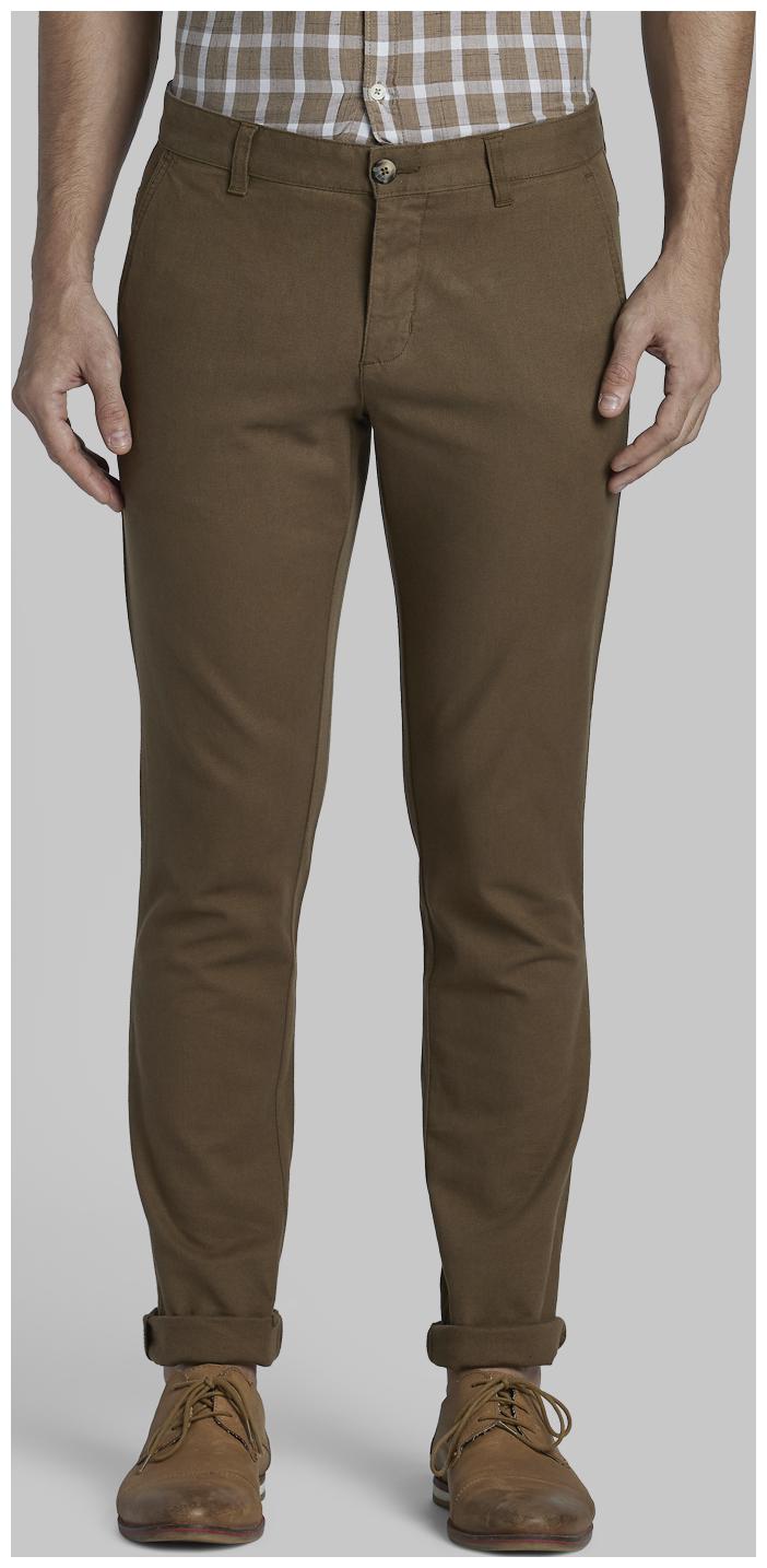 

Parx Men Brown Solid Tapered fit Regular trousers