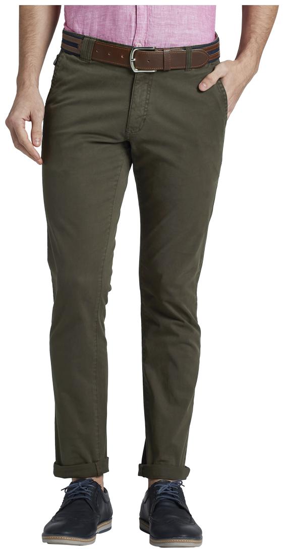 

Parx Men Green Solid Tapered fit Regular trousers