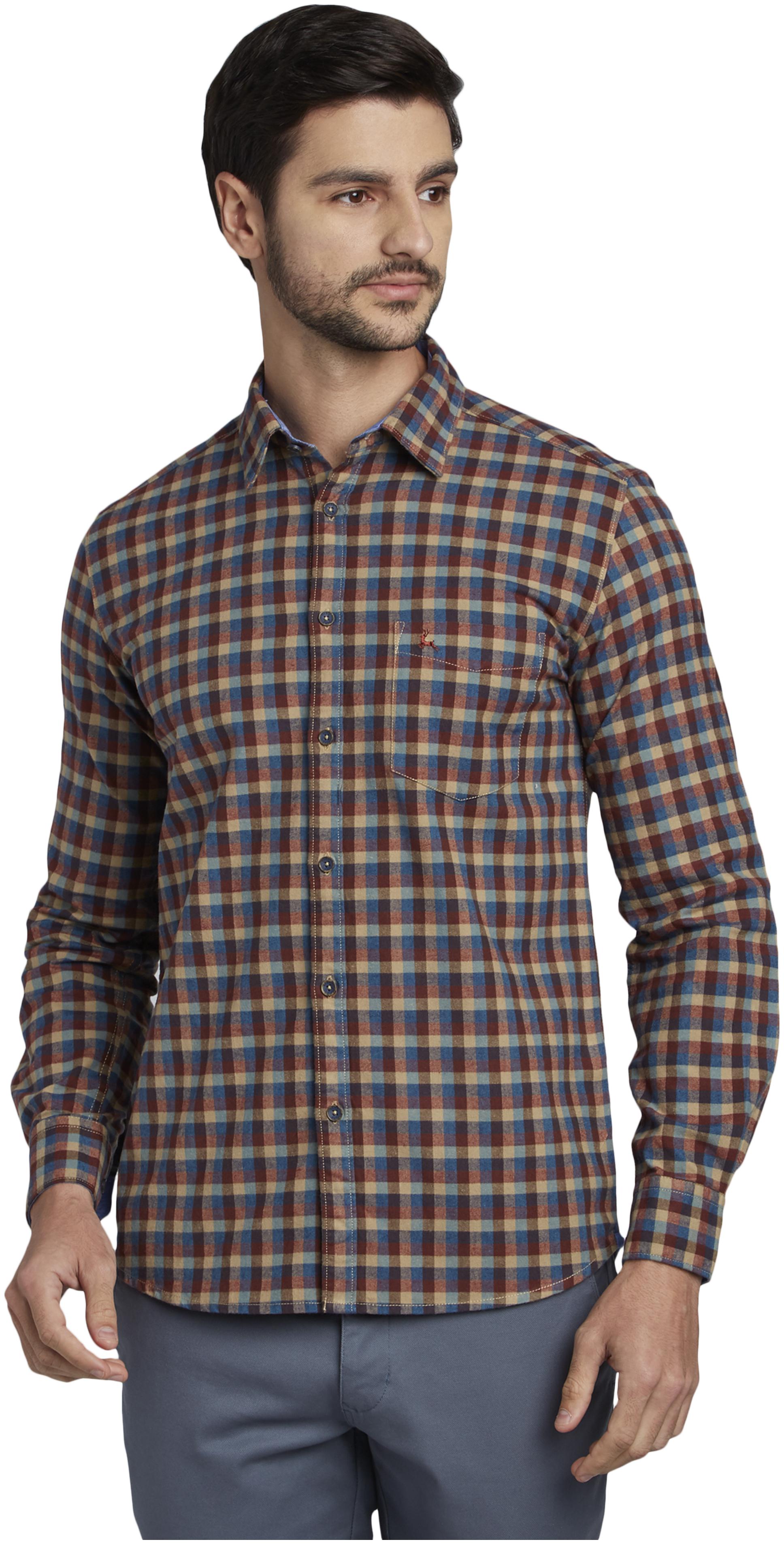 

Parx Men Multi Checked Slim Fit Casual Shirt