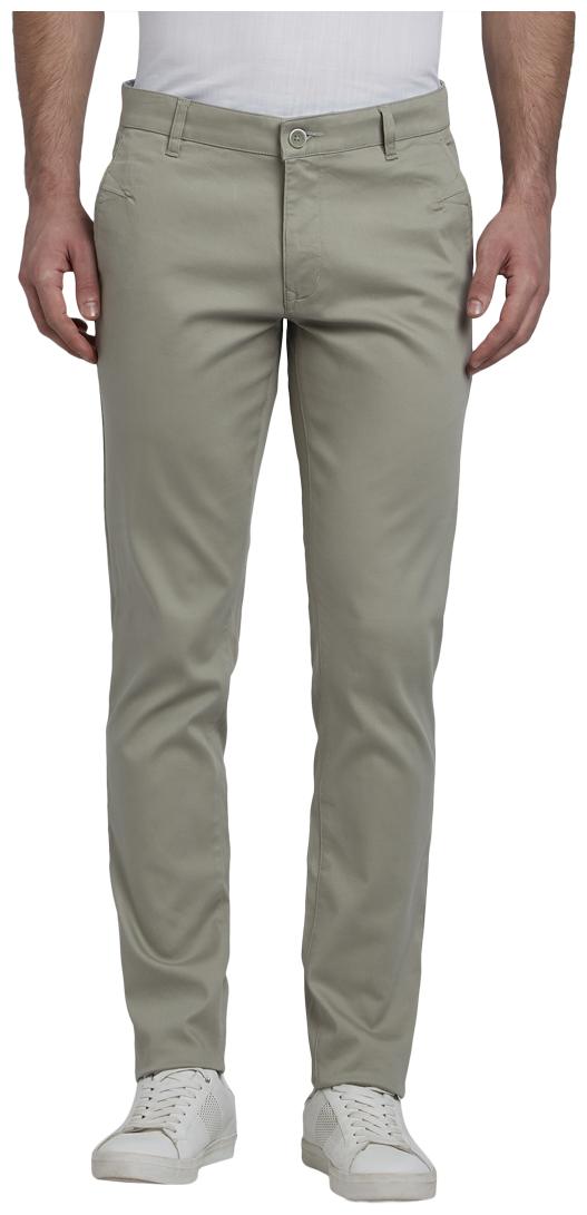 

Parx Men Green Solid Tapered fit Regular trousers