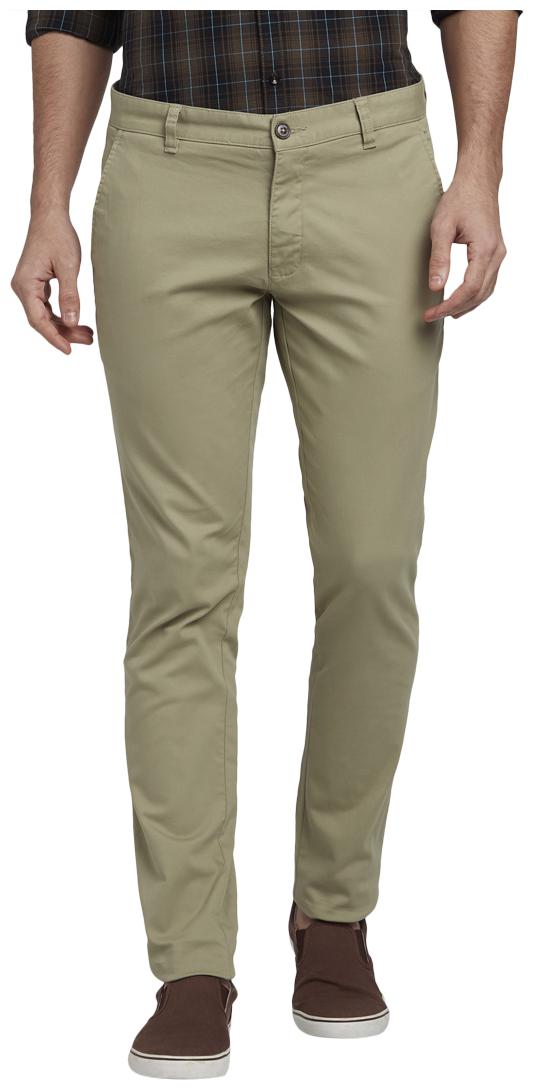

Parx Men Green Solid Tapered fit Regular trousers