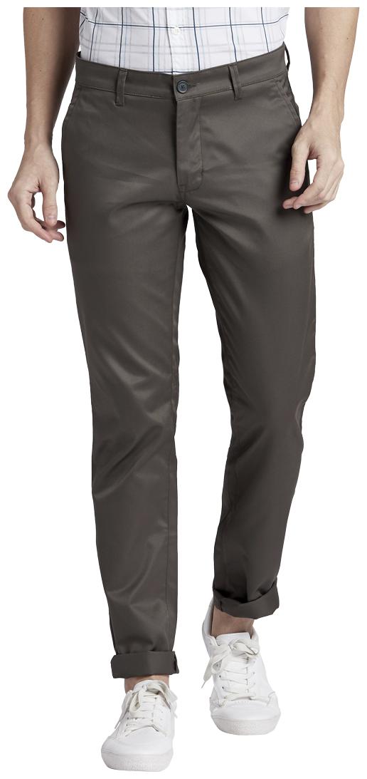 

Parx Men Green Solid Slim fit Regular trousers