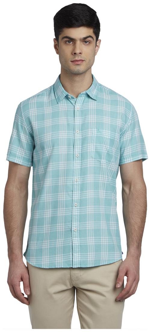 

Parx Men Green Checked Slim Fit Casual Shirt