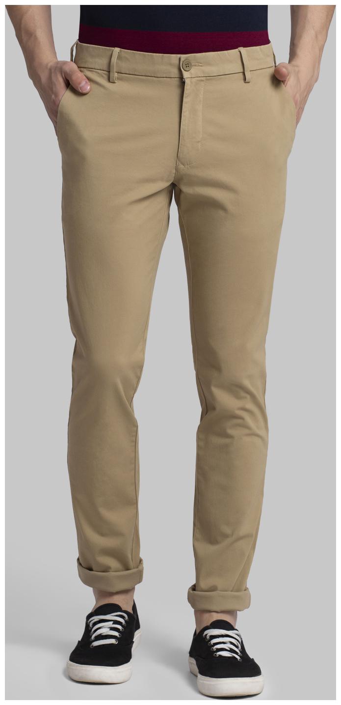 

Parx Men Brown Solid Slim fit Wrinkle free Regular trousers