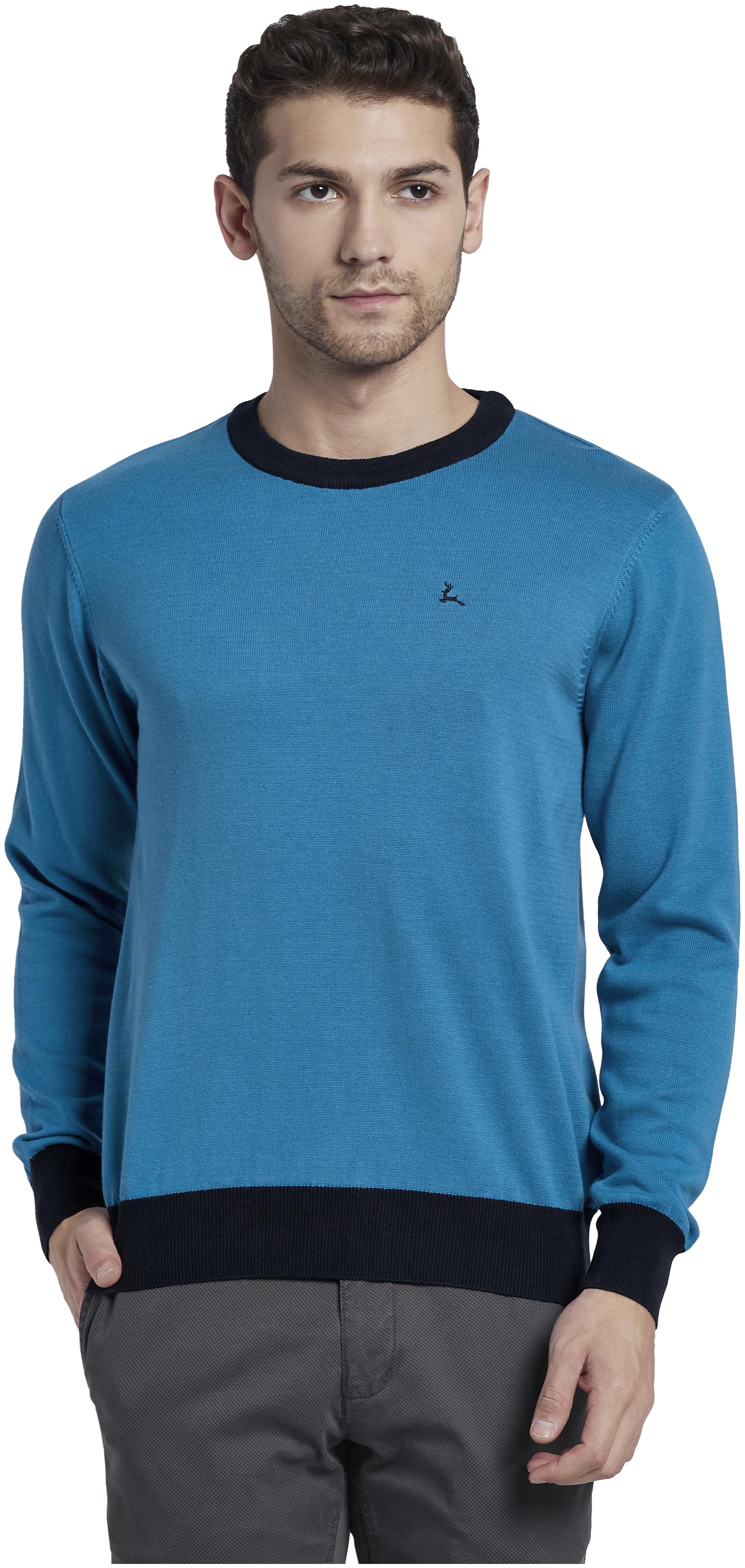 

Parx Men Blue Round neck Pullover