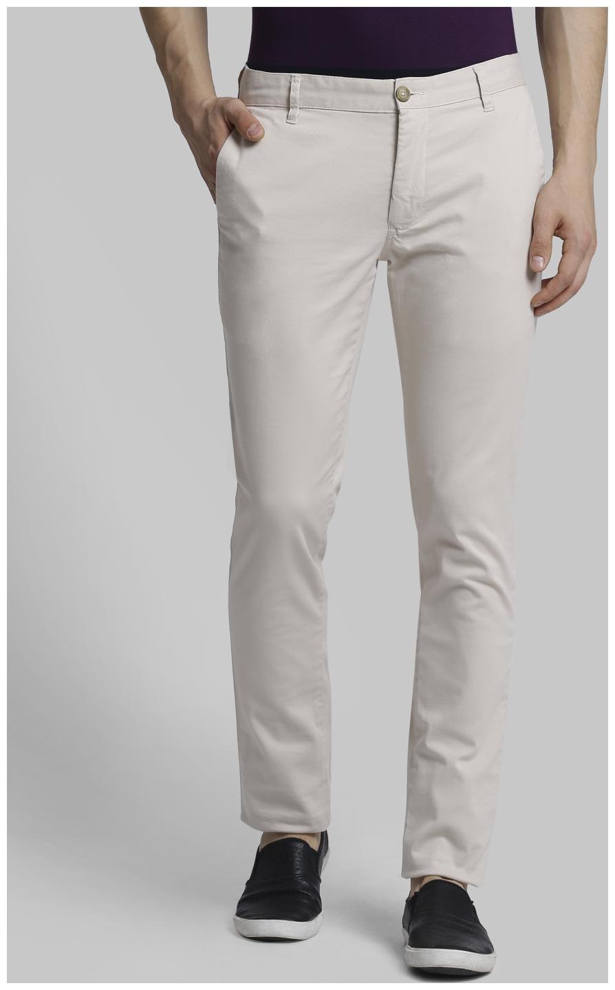 

Parx Men Beige Solid Slim fit Wrinkle free Regular trousers