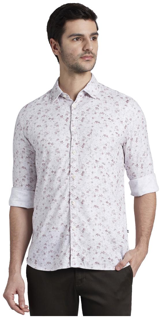 

Parx Men White Floral Regular Fit Casual Shirt