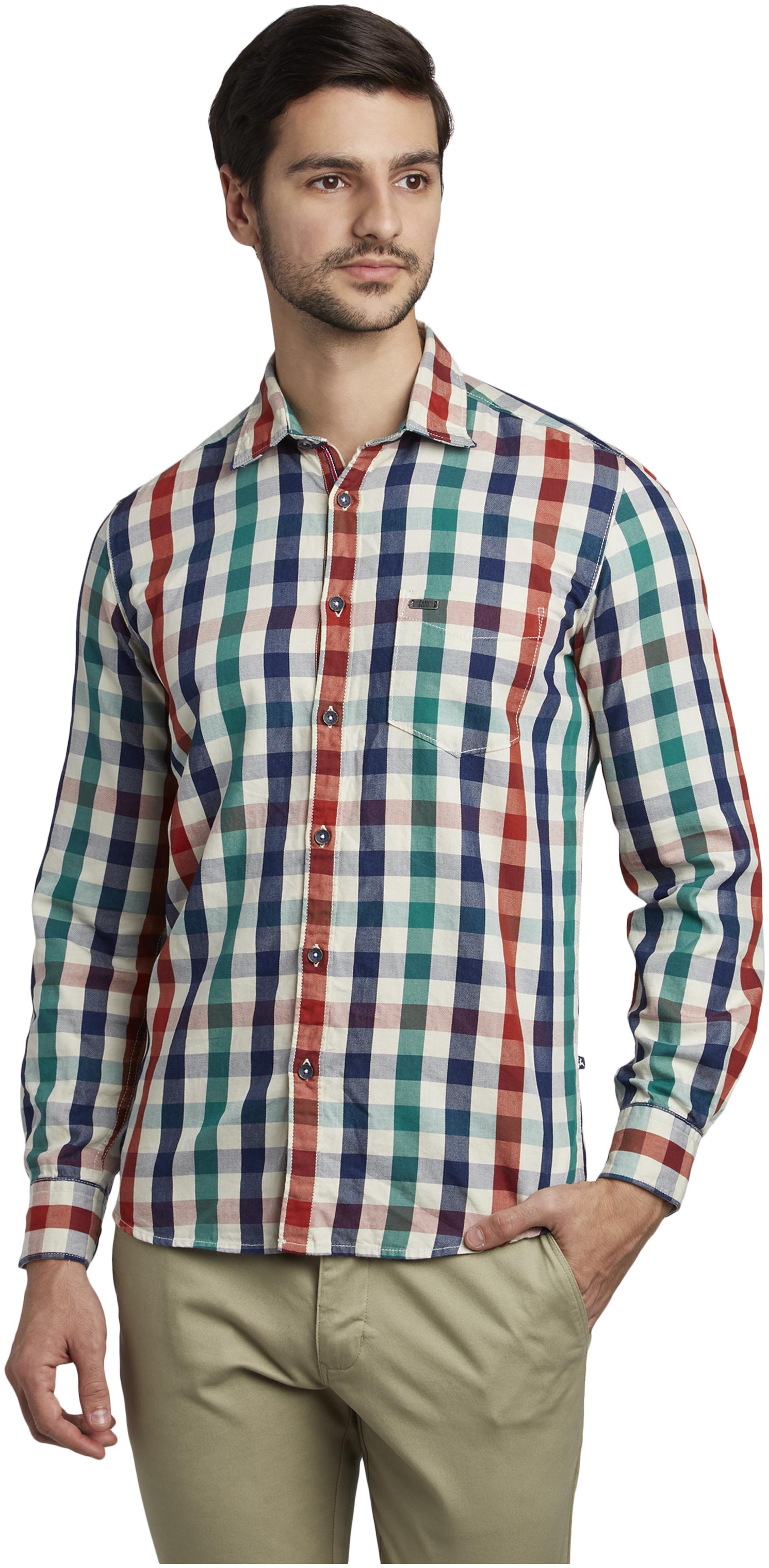 

Parx Men Multi Checked Slim Fit Casual Shirt