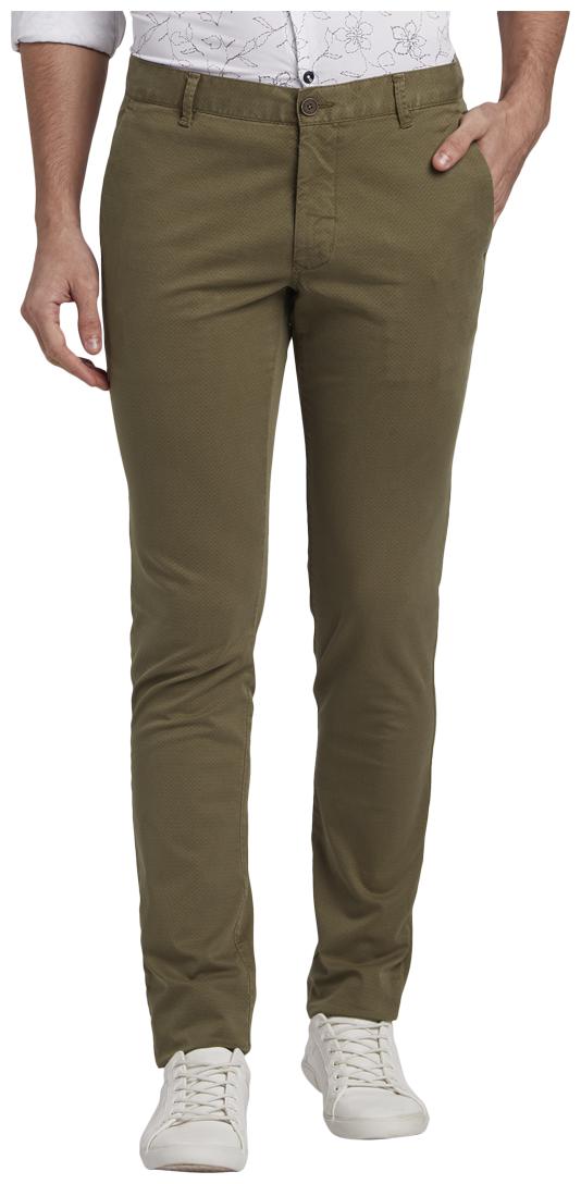 

Parx Men Brown Solid Slim fit Regular trousers