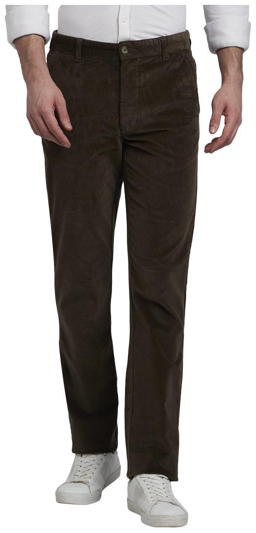 

Parx Men Green Textured Slim fit Regular trousers