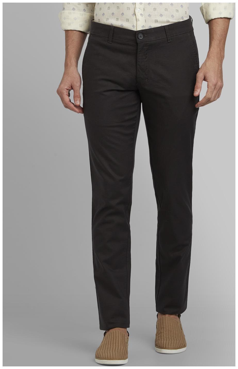 

Parx Men Brown Solid Tapered fit Wrinkle free Regular trousers
