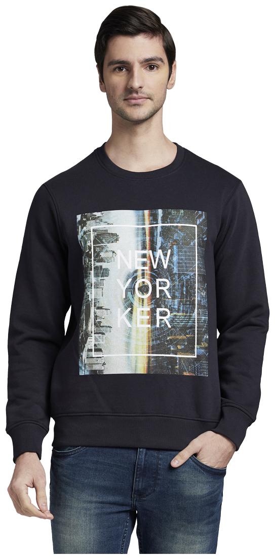 

Parx Men Blue Round neck Sweatshirt