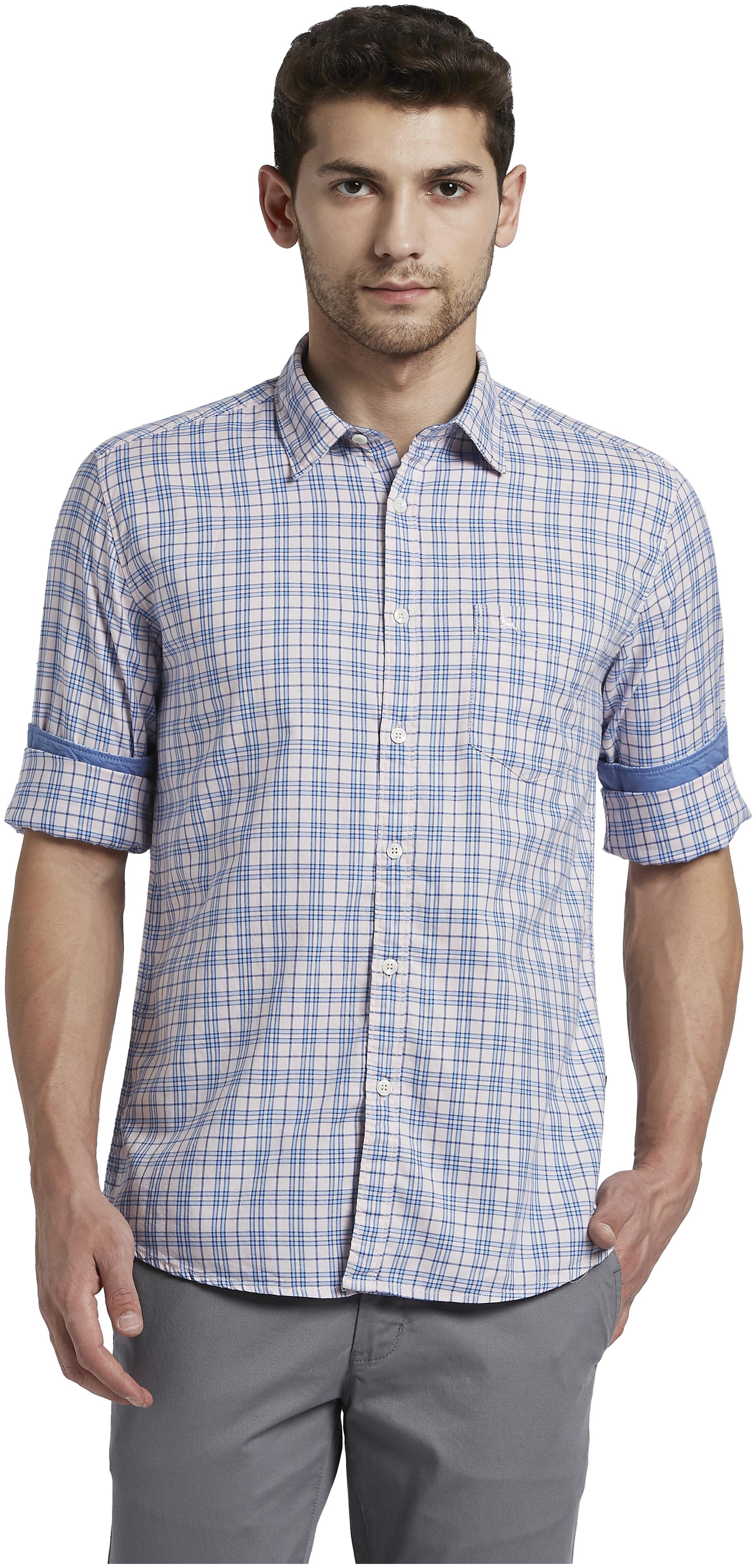 

Parx Men White Checked Slim Fit Casual Shirt