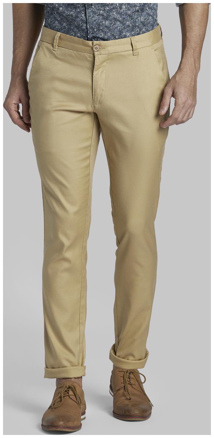 

Parx Men Brown Solid Tapered fit Wrinkle free Regular trousers
