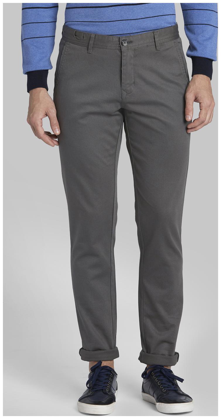 

Parx Men Grey Solid Tapered fit Wrinkle free Regular trousers