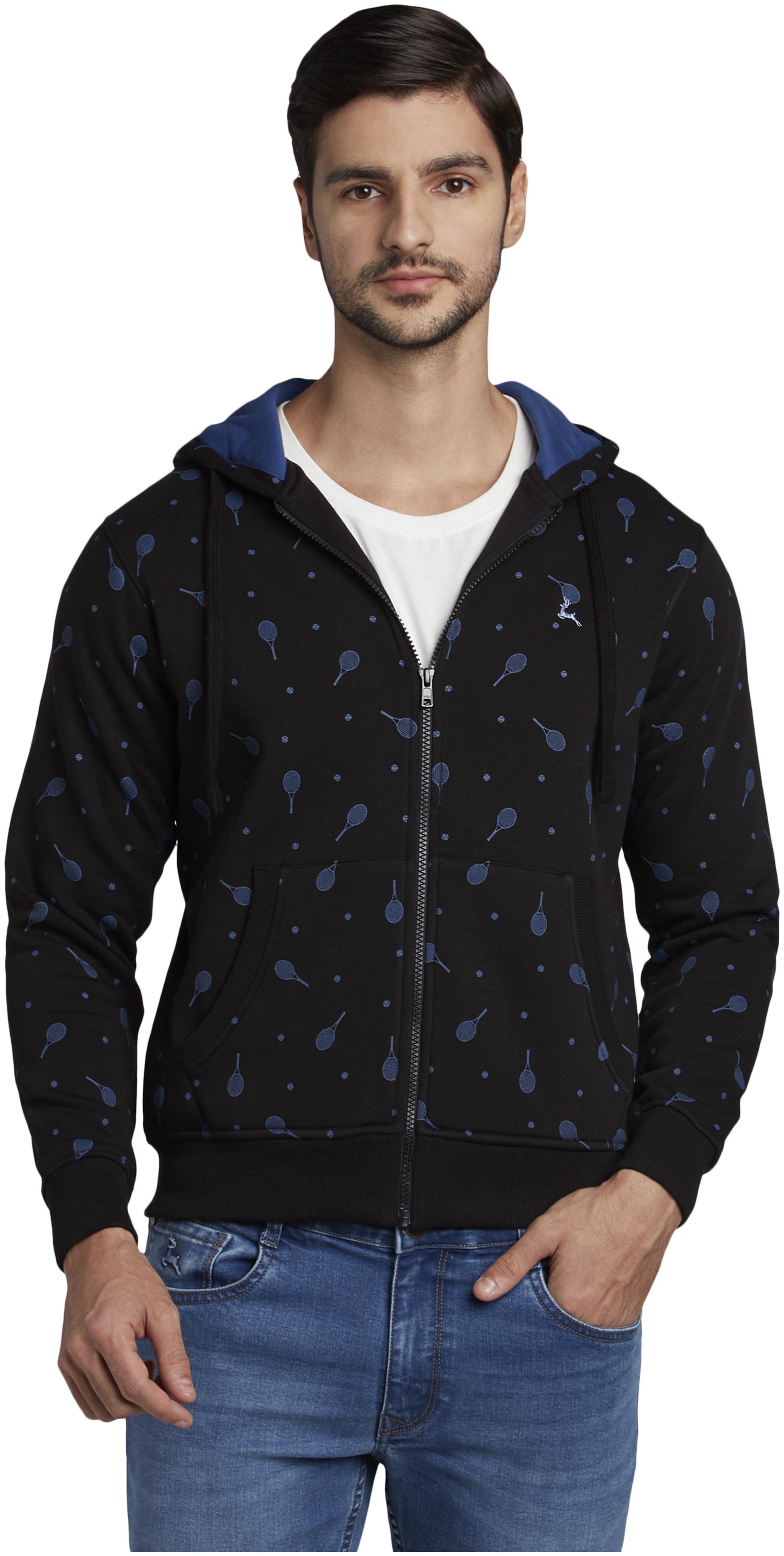 

Parx Men Cotton Printed Sweatshirt Black