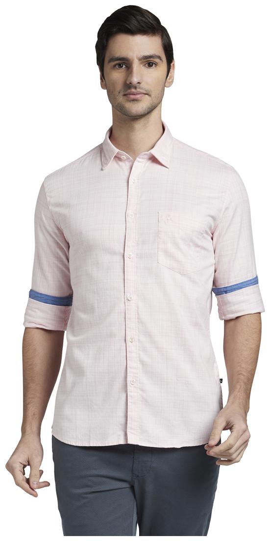 

Parx Men Pink Solid Slim Fit Casual Shirt