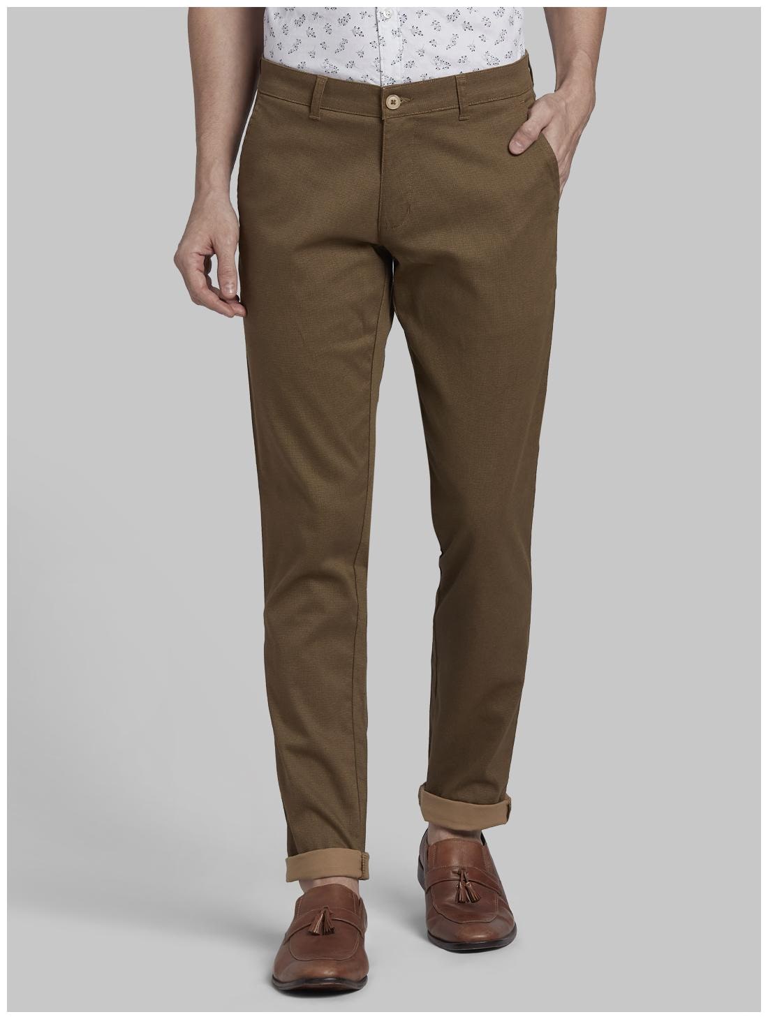 

Parx Men Brown Printed Tapered fit Chinos