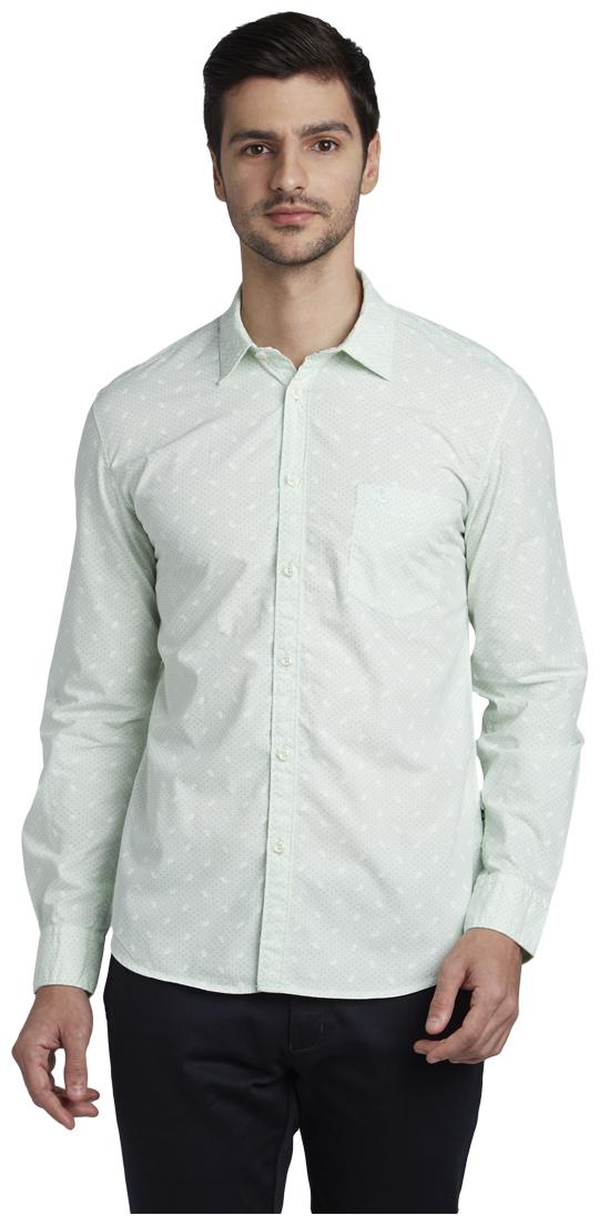 

Parx Men Green Polka Dots Slim Fit Casual Shirt