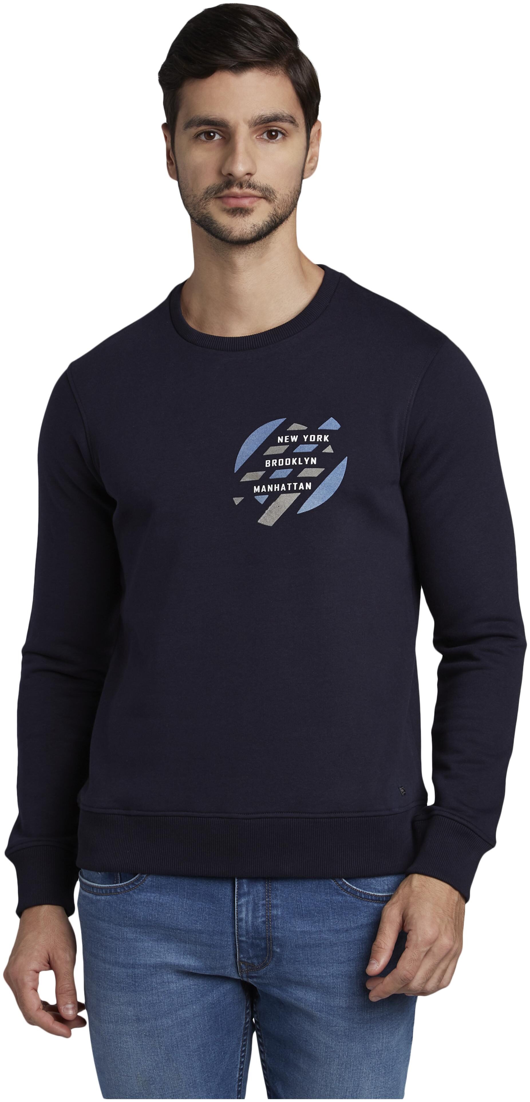 

Parx Men Cotton Printed Sweatshirt Blue