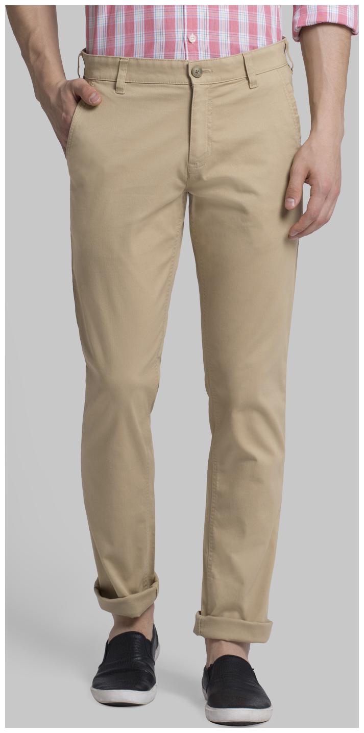 

Parx Men Brown Solid Tapered fit Wrinkle free Regular trousers