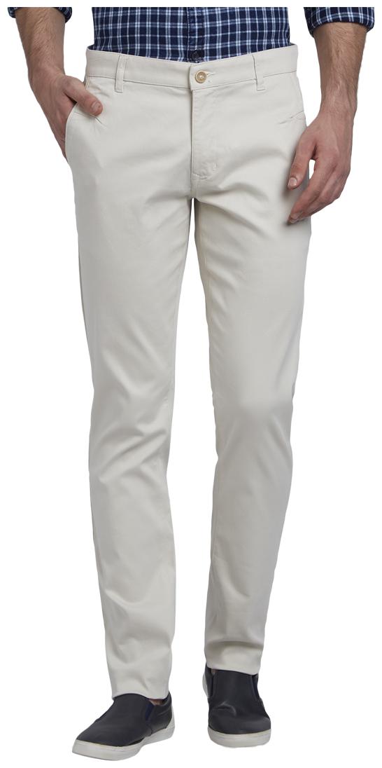 

Parx Men Beige Solid Slim fit Regular trousers